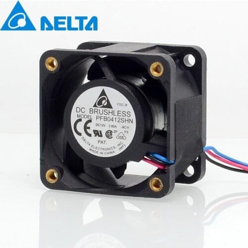 New PFB0412SHN 4028 40mm 12V 0.6A double ball-servers 1U cooling fan for Delta 40*40*28mm
