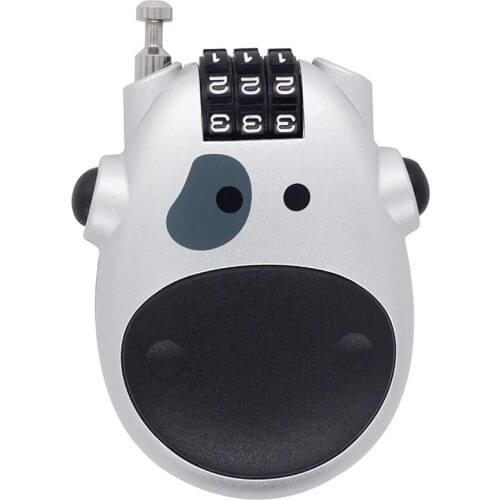 Mini Portable Helmet Lock 3 Digit Password Resettable Combination Travel Locks Bicycle Motorcycle Safety Anti-Theft Accessories