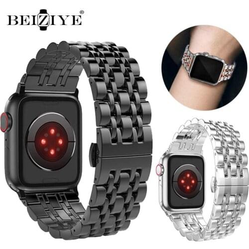 For Apple Watch Band Stainless Steel Strap For Apple Watch Strap 44mm 40mm 38mm 42mm Metal Watch Band SE 6 5 4 3 2 1 Wristband