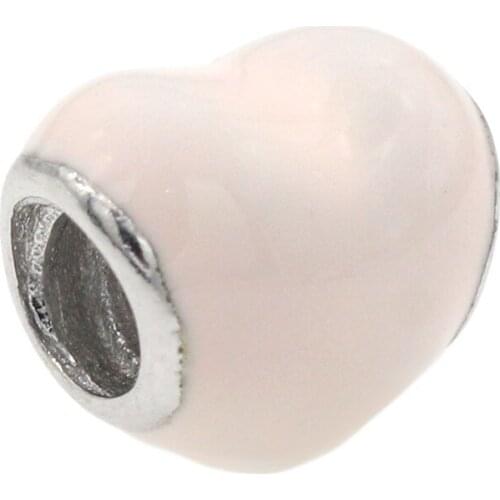 Romantic 925 sterling silver princess pink love beads suitable for original bracelets bracelet DIY jewelry production