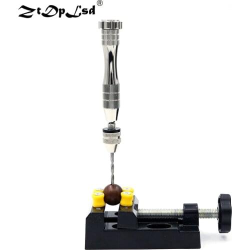 Hand Twist Drill Manual Punch Tool Model Spades Walnut Diamond Punching Machine Reaming Portable Eyewear Keyless Chuck Drill Bit