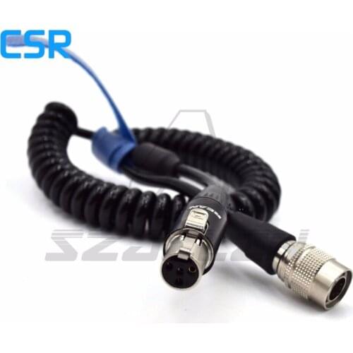 Sony/ ARRI AMIRA camera Hirose 4 pin 12V power out to mini xlr 4pin for tvlogic 056/058/ 074 Monitor power cord