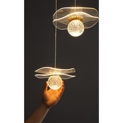 Modern Dinning Room Lights Restaurant crystal Lustre Led Lamps Bedside Hanging Lamp Luxury Stairs Bar Bedroom Pendant Lamp