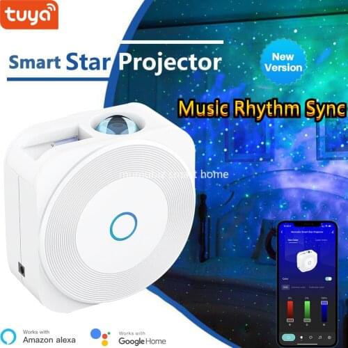 Smart Star Projector Wireless Tuya APP Control With New Upgraded Music Rhythm Sycn Nebula Projector Alexa Google Compatible