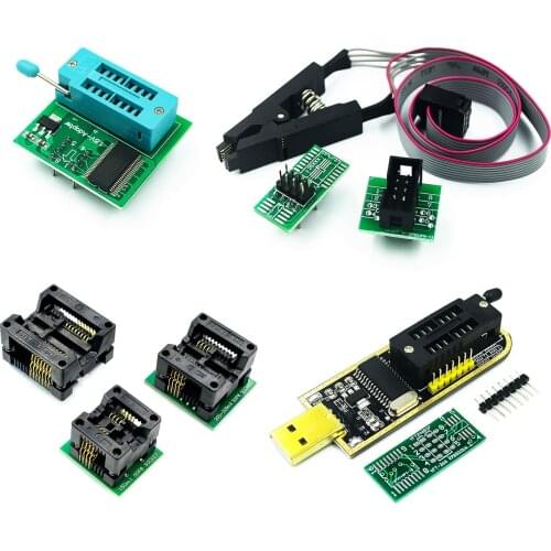 CH341A 24 25 Series EEPROM Flash BIOS USB Programmer Module + SOIC8 SOP8 Test Clip For EEPROM 93CXX / 25CXX / 24CXX
