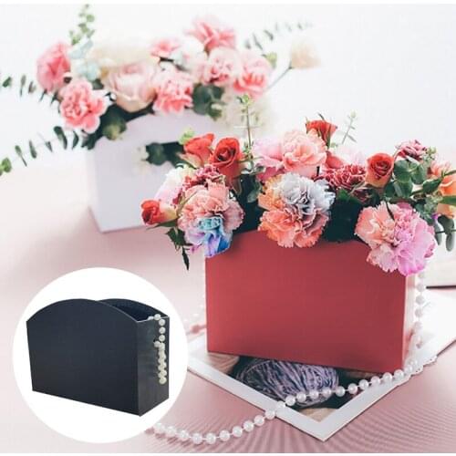 1PC Pearl Portable Flower Box Rose Flower Box Flower Bouquet Flower Arrangement Box DIY Floral Packaging Box Wedding Gift