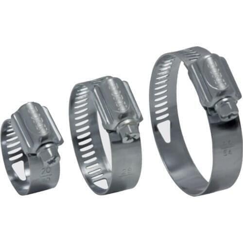 Stainless Steel 10X Perforated Hose Clamp 14 mm Width DIN 3017 19X26 Made In Turkey 10 Pieces