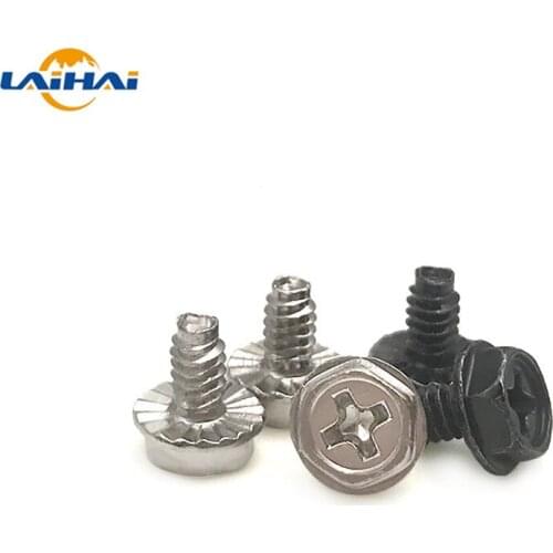 25pcs PC Case Power Supply PSU Hard Drive Motherboard Phillips Hex Flange Washer Head Mounting Screw 6#-32x6mm DIY Computer B