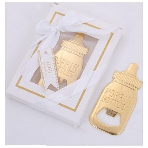 25 Pieces/lot) Newest baby full moon Party Favors of Baby bottle shaped bottle opener for baby showers and Baby decorations
