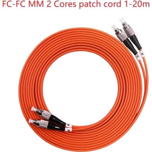 5 PCS 1-20M FC-FC UPC Duplex Multi-mode 9/125 Patch Cord Optical Fiber Pigtail Jumper FTTH Fiber Optic Jumper