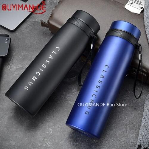 650ml/1100ml/1500ml Large Capacity Thermos Mug With Filter Stainless Steel Sports Insulated Vacuum Flask Portable Tumbler Bottle
