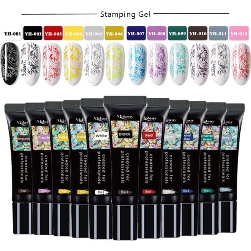 8ml Nail Stamping Gel Polish Stamping Plates Semi Permanent Led Hybrid Varnish DIY Stamping UV Gel Polish Painting UV Gel