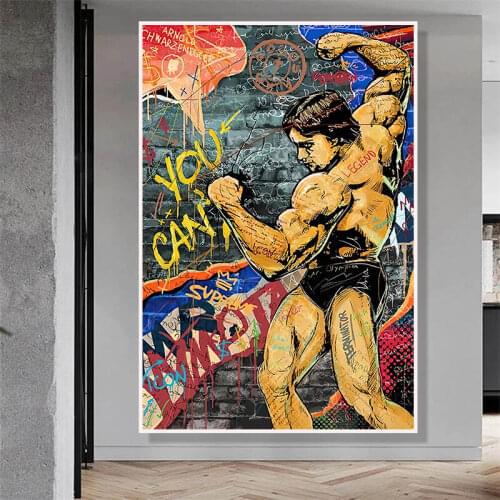 Abstract Street Graffiti art Boxing King Boxing Posters and Prints Gloves Canvas Cuadros Wall Art Home Decor Figure Painting