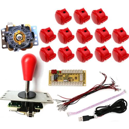 Arcade Joystick DIY Kit Zero Delay USB Encoder To PC Raspberry Pi Copy Sanwa American Knob Octagonl Joystick Push Buttons