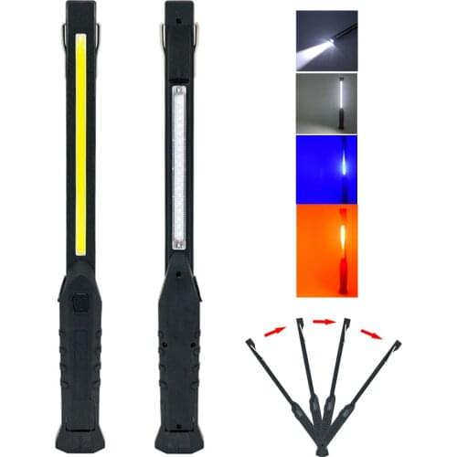 1000LM COB LED Car Emergency Flashlight 3 Lighting Source Work Light 180° Inspection Lamp 4Mode Camping Lantern Red Blue Strobe