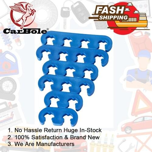 CarBole 6Pcs Blue Spark Plug Wire Dividers Two 2-Wire/3-Wire/4-Wire Separators Plug Wire Diameter 7mm 8mm Fit For Ford Chevy