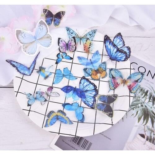 40pcs 3D Crystal Butterfly Wall Stickers Creative Butterflies with Diamond Home Decor Kids Room Decoration Art Wall Decals