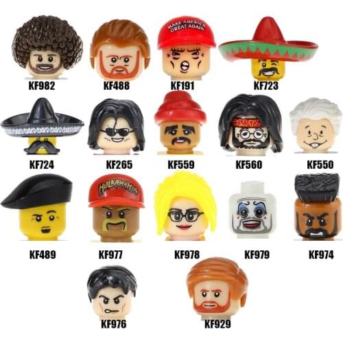 Famous People Joseph Robinette Biden Mexico USA President Hillary Mini Blocks Action Figures Head Kids Toys