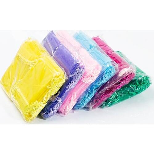 Hot Sale 7x9cm 100pcs/lot 19 Colors Jewelry Packaging Drawable Organza Bags,Gift Bags & Pouches,Jewelry Packing Bags