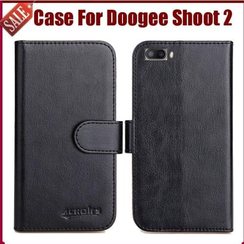 Hot Sale! Doogee Shoot 2 Case New Arrival 6 Colors High Quality Flip Leather Protective Phone Case For Doogee Shoot 2 Cover