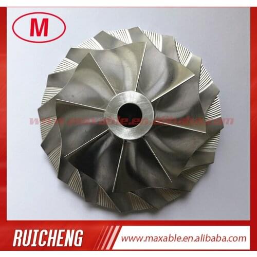 HX60 73.35/109.00mm 8+8 blades turbocharger billet/milling/aluminum 2618 compressor wheel