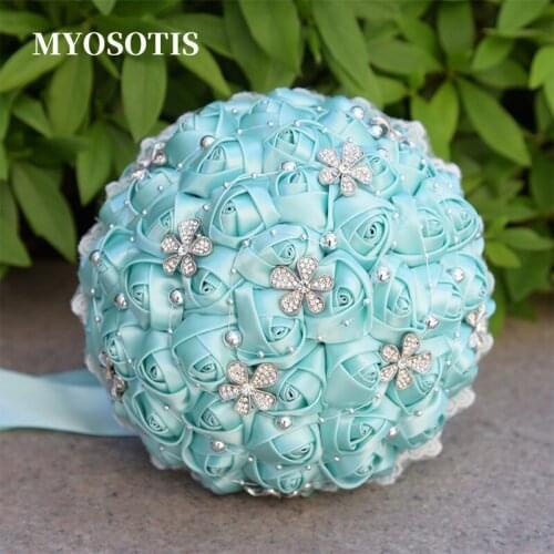 13 colors Ivory White Bridal Wedding Bouquet de mariage Pearls Bridesmaid Artificial Wedding Bouquets Flower Crystal buque de no