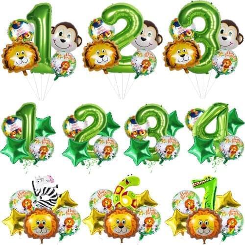 Jungle Safari Balloon Sets 1st 2nd Birthday Party Decorations Baby Shower Jungle Party And Events Home Supplies Birthday Ballon