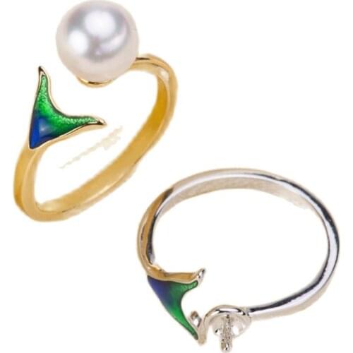 Classic Rings Resizable Design Rings Base 925 Silver Pearl Rings Settings Women DIY Pearl Rings Accessory No Pearl
