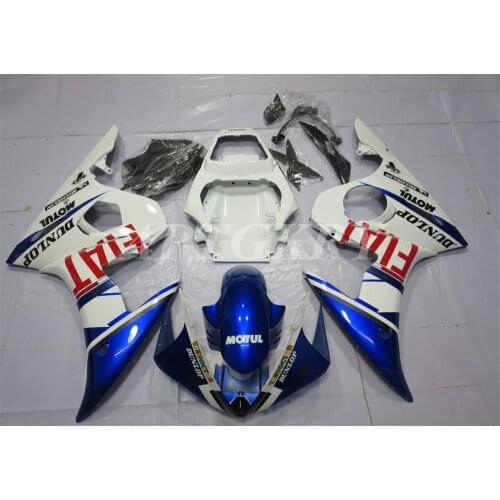 New ABS Plastic Shell Motorcycle Fairing Kits Fit For Yamaha YZF 600 R6 2003 2004 2005 R6 03 04 05 Bodywork set Custom Blue Fiat