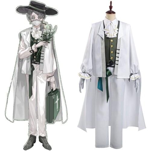 Identity V Cosplay Embalmer Aesop Carl Cosplay Costume Outfit Coat+Pants Full Suit Halloween Carnival Costumes Adult Uniform