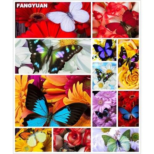 Flower 5D Diy Diamond Painting Accessories Butterfly Full Drill Diamond Mosaic Embroidery Cross Stitch Kit Picture Home Decor