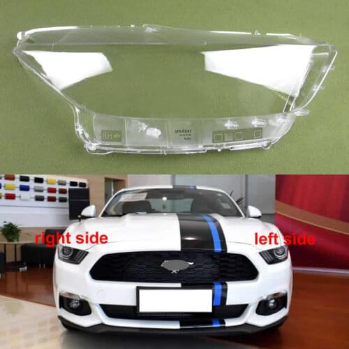 Headlamps Cover Glass Transparent Lampshades Headights Cover Lamp Shell Masks For Ford Mustang 2014 2015 2016 2017