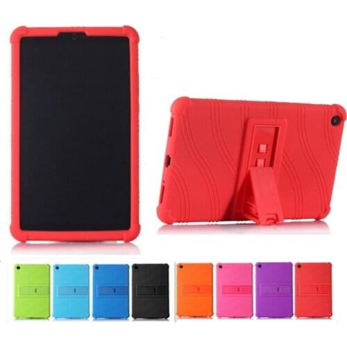 Non-slip Shockproof Kids Case For Xiaomi MiPad 4 Plus Mi Pad4 Plus Kickstand Capa Soft Silicone Cover Funda Coque + Film + Pen