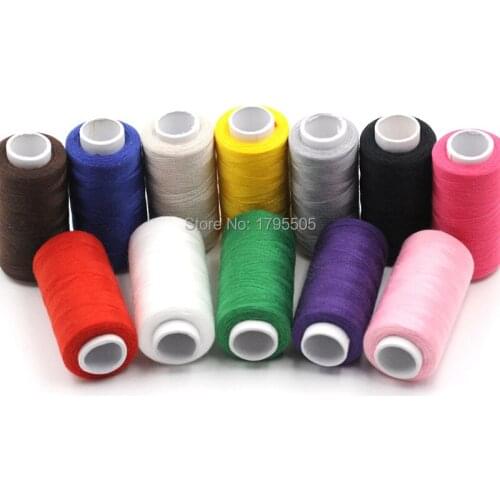 12Pcs 402 DIY Hand Sewing Thread Handmade Supplies Sewing Machine Thread Polyester Thread Different Colours For Daily Life