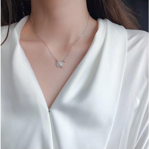 S925 sterling silver planet necklace with star clavicle chain simple birthday personality temperament wild luxury jewelry
