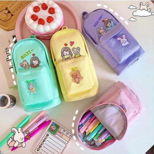 Pencil cases canvas pencilcase Korean Stationery school supplies estuche material escolar piorniki trousse scolaire kawaii bag