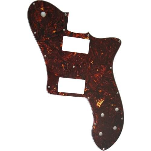 Pleroo Custom Guitar pickgaurd - For 72 Tele Deluxe Reissue Guitar Pickguard With PAF Humbucker , 4 Ply Brown Tortoise