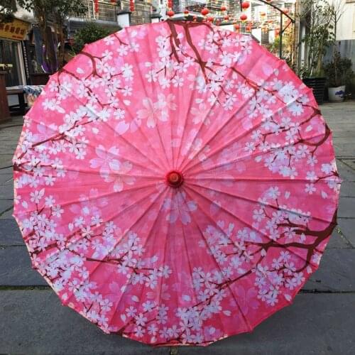 Clear waterproof beach Umbrella rain women Prop Ceiling Decoration Oiled Paper Umbrella Silk Umbrella Tassels Umbrella parasol