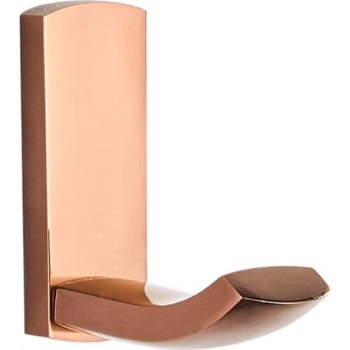 Rose gold brass robe hook for bathroom accessories hangers simple new towel hanging hook wall mounted bathroom products