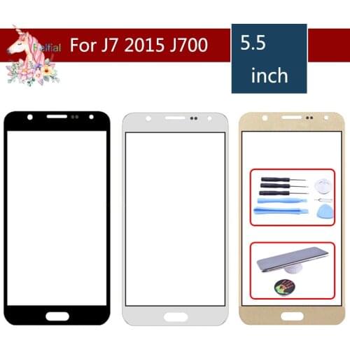 TouchScreen For Samsung Galaxy J7 2015 J700 J700F J700FN J700M J700H SM-J700F Touch Screen Front Panel Glass Lens Outer LCD
