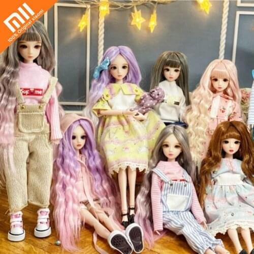 Xiaomi 28cm BJD Doll Little Girl Cute Dress 16 Movable Joints Doll Princess Beauty Makeup Doll Fashion Dress DIY Toy Gift Girl
