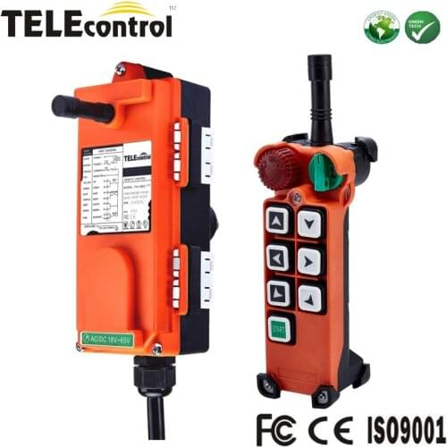 Telecontrol F21-E2 3 Axis 6 Channel single speed mushroom head tele radio EOT Crane Industrial wireless remote control f21e2