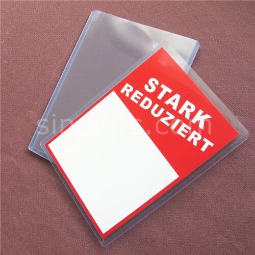 Vinyl Pouch Sign Holder, A4 A5 A6 tag price hard card case label sleeve plastic bag PVC envelope protective cover sheet pocket