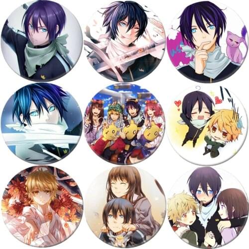 Japanese Anime Noragami Brooch Pins Iki Hiyori Cosplay Badge Backpacks Clothes Girl Female Xmas gift Button Clothes Cartoon YLS