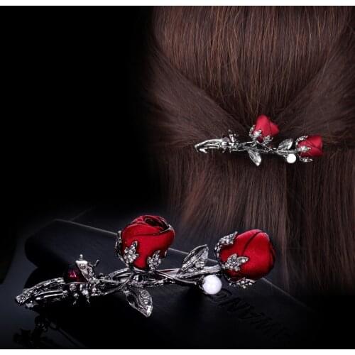 New Luxury Crystal Hair Clip Stereoscopic Flower Ladybug Headwear Jewelry Women Girls Elegant Barrettes Hair Accessories