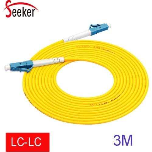 10pcs/lot LC-LC UPC 3M 3.0MM Simplex Mode Fiber Patch Cord Single Core Optic Fiber Cable Fiber Jumper Cord