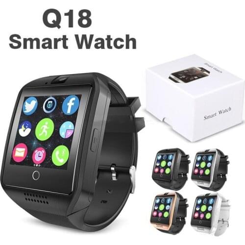 BY DHL 10pcs Bluetooth Smart Watch Q18 for Apple ios Android Smart Phone PK DZ09 GT08 A1 y1 v8 Smartwatch men women Wrist Watch