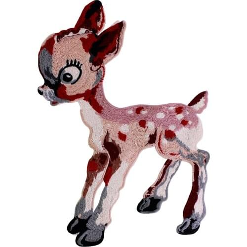 10pieces Embroidery Deer Fabric Patches Motif Sew on Badges for Fashion Clothes T-shirt DIY Sewing Accessories TH1315