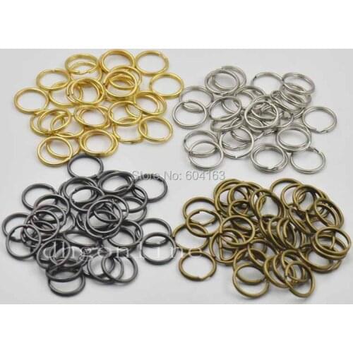 100 PCS Keyring Keychain 5/8" 16mm Split Ring for Snap Hook Hardware Key Crart Leather