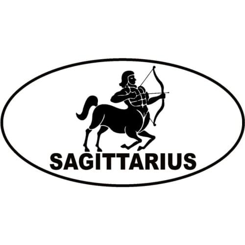 14.7CM*7.8CM SAGITTARIUS Oval Vinyl Decal Car Sticker Zodiac Horoscope C10-01654